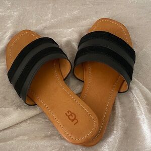 UGG Black and Tan Women's Sandals